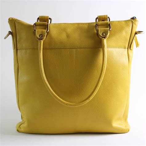 yellow leather purses and handbags